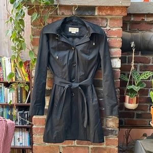 Black Michael Kors raincoat